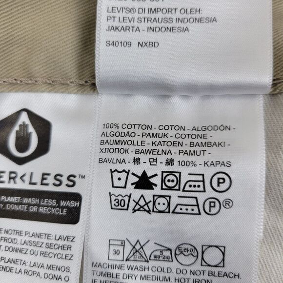 Levis 514 Straight Leg Khaki Jeans Mens 29 x 32 Measures 29 x 30.5 100% Cotton - Picture 7 of 12